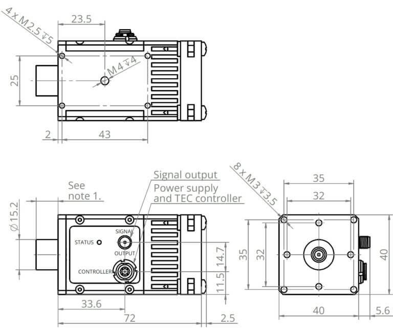 Pip2 Amplifier Programmable, transimpedance PIP amplifier series - VIGO Photonics