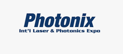 Logo for Photonix Intl Laser & Photonics Expo featuring bold blue text on a white background.
