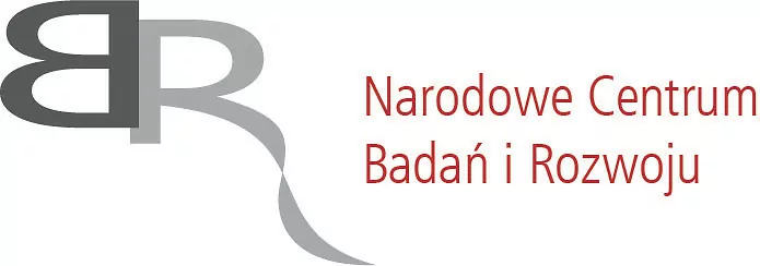 Logo of Narodowe Centrum Badań i Rozwoju featuring stylized gray letters "BR" on the left and the text "Narodowe Centrum Badań i Rozwoju" in red to the right.